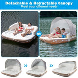 inflatable pool Floating lounge Swimming raft with parasol 62866070