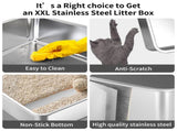 STAINLESS STEEL CAT LITTER BOX BIG SIZE WITHOUT COVER W1612P461526