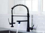 Heavy Duty Commercial Style Kitchen Sink Faucet, Single Handle Pre-Rinse Spring Sprayer Kitchen W1932P156129