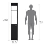 Parks Linen Bathroom Storage Cabinet with one Doors, Tall Bathroom Cabinet with 6 Shelves, for B200P188843