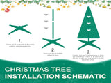 7Ft Prelit Pop Up Christmas Tree Decoration, Collapsible Artificial Xmas Tree with 200 Warm Lights W3879P548813