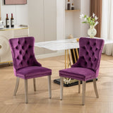 ZNTS Nikki Collection Modern, High-end Tufted Solid Wood Contemporary Velvet Upholstered Dining Chair W1143P151489