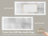 55x30" Frameless Eco-Friendly Silver Mirror Dual LED Light Strips Front and Back LightingUnable 86556548