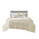 Twin/Twin XL Metallic Printed Duvet Cover Set B03596041