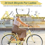7 Speed, Steel Frame, Multiple Colors 24 Inch Ladies Bicycle W1019P165868