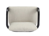 2-Pack Dining Chairs with Pillow Back, Beige Fabric, Black Solid Wood Frame N779P298399A