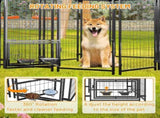 Dog Kennel Outdoor with Roof, 4.23'x5.82'x4.83' Welded Wire Enclosure, Heavy Duty Dog Crate with 24433657