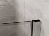 Goodyo 36"x 72" Bifold Frameless Glass Shower Door 1/4 inch Tempered Clear Glass Pivot Swing Shower D163147915