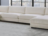 Living Room Furniture Armless Chair Beige Wide-Welt Corduroy 1pc Armless Chair Soft Cushion Wood B011P182988