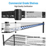 5 Tier 7500lbs Heavy Duty Adjustable Storage Rack Metal Shelf Wire Shelving Unit with Wheels & Shelf W155083059