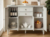 Sideboard Buffet Cabinet with Drawers and Storage Cabinets, Vintage Wooden Console Cabinet with W3720P577572