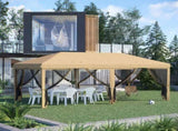 Pop Up Canopy Party Tent with Netting 10' x 20' Beige -AS 66157208