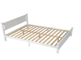 Queen Single Bunk Painted Melamine Veneer & Pine MDF Frame Vertical Striped Decorative 20571204