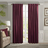 ZNTS Pleat Curtain Panel with Tieback B035129636