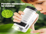 Children's handheld microscope Optical HD portable microscope, microscope with LED light, biological 49708914