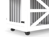 47.2" Mobile Dog Crate with Flip-Top Feeding Door, Dual-Access & 5 Caster System , Side 26308140