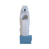 ZNTS 16.9x10.2x31.9" White Abstract Water Fountain with Blue Base with Light, for Indoor and Outdoor W2078138947