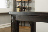 Bronco Antique Wood Finished Counter Height Dining Set Table and Six Gray Chairs T2574P195181