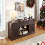 TV Stand Electric Fireplace Glass Shelves,YS-027-2FD-CHE W1758P231683
