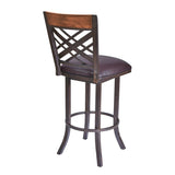 Mivara 30" Barstool in Auburn Bay finish with Brown Pu upholstery B2736P354272