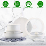 17Pcs Nonstick Cookware Set Induction Kitchen Pots And Pans Set With Detachable Handles Fast Even 61221687