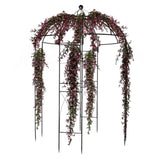 ZNTS 207*207*270cm Courtyard Wrought Iron Gazebo Iron Arch Black 84837091