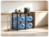 Vertical Stackable Water Jug Stand Holds Four 18.9L 5 Gallons, Multi-Functional Metal Water 32358110
