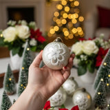 6PCS Set Glass Christmas Ball Ornaments 3.9" Tree Hanging Decor Holiday Party Set FBA shipment 76626959