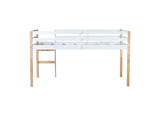 Solid Wooden, Rubber Wooden Twin Loft Bed with Ladder, Bed Platform of Strengthened W504P233031