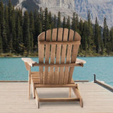 Wooden Outdoor Folding Adirondack Chair Set of 2 Wood Lounge Patio Chair for Garden,Garden, Lawn, 19611742