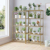 five-layer display stand without wheels with adjustable feet, free adjustment of layer spacing, 88023048