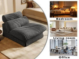Minimalist Accent Chair with Solid Wood Frame, Soft Medium-Firm Chenille Upholstery, Ideal for W3820P540934