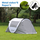 2 Person White Gray Pop Up Camping Tent T2602P171160