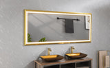 84 x 48 Inch LED Bathroom Mirror with Aluminum Frame, Wall Mounted Vanity Mirror, Anti-Fog, Memory, W2287P279338