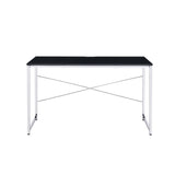 Rectangular Desk with Metal Frame, Black and Chrome B016P329793