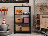 Black 4-Tier Garage Storage Shelf, PP Material 100LBS Per Shelf Tool-Free Assembly 69538229