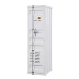 White Wardrobe with Full-length Container Lock B062P185726