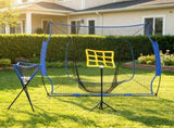 Blue Portable Baseball Practice Net Set with 7.5x7ft Catcher Net Ball Caddy Batting Tee - Hitting 51140326