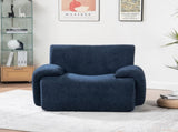 42" Wide Modern Upholstered Chenille Vertical Stripes Accent Chair, Boneless Single Sofa Chair, W3118P453258