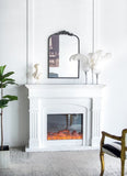 24" x 36" Classic Design Mirror with and Baroque Inspired Frame for Bathroom, Entryway Console Lean W2078123591