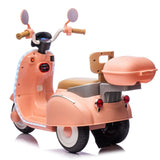 12V Kids Ride On Three-Wheel Electric Motorcycle,2WD,Cool Waterfall Light,Large Storage W1578P235068