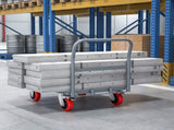 Steel Panel Truck, Heavy Duty Drywall Cart Lumber Cart Platform Truck Flat Cart, 2000lbs, 6" Swivel W1422P208629