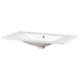36x18" Rectangular 3 Hole Bathroom Resin Sink, Vanity Top Sink Only, Fits 4" Center WF316073AAK