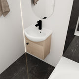 Small Size 18 Inch Bathroom Vanity With Ceramic Sink,Wall Mounting Design-G-BVB02318PLO W99959248