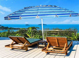 8 Ft Beach Umbrella With UV Protection 16-Ribbed Windproof Frame 67702970