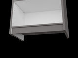 Bookcase Compact Bookshelf with Multiple Shelves, Matt Gray / White B097P167421