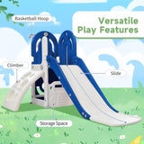 ZNTS Toddler Climber and Slide Set 4 in 1, Kids Playground Climber Freestanding Slide Playset with PP297713AAC