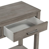 U_STYLE Contemporary 3-Drawer Console Table with 1 Shelf, Entrance Table for Entryway, Hallway, N711P234485E