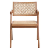 Beige and Natural Arm Chair B062P209281