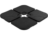 53L 4-Piece Fillable Cantilever Umbrella Base, Heavy-Duty HDPE, Black 56458687